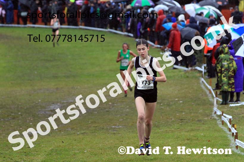 Girls Under-15s 2023 National Cross Country Relays, Berry Hill Park, Mansfield.  Photo: David T. Hewitson/Sports for All Pics